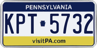 PA license plate KPT5732