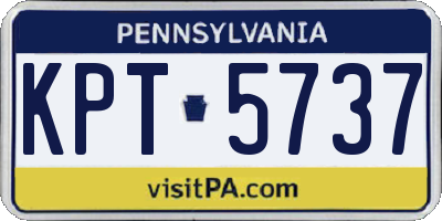 PA license plate KPT5737