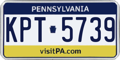PA license plate KPT5739