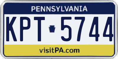 PA license plate KPT5744