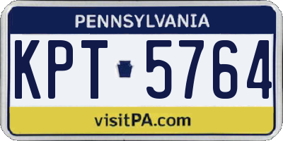 PA license plate KPT5764