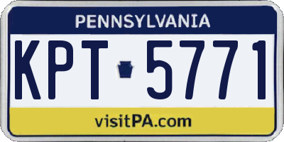 PA license plate KPT5771