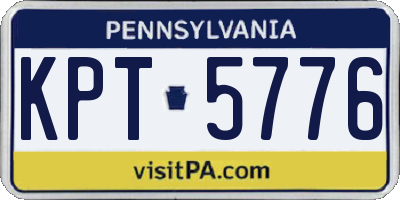 PA license plate KPT5776