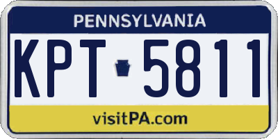 PA license plate KPT5811