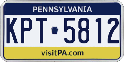 PA license plate KPT5812