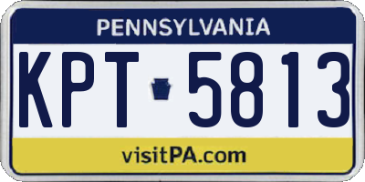 PA license plate KPT5813