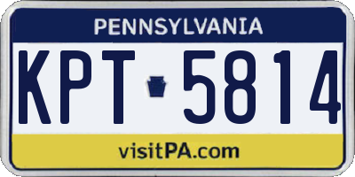 PA license plate KPT5814