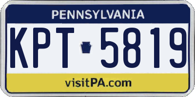 PA license plate KPT5819
