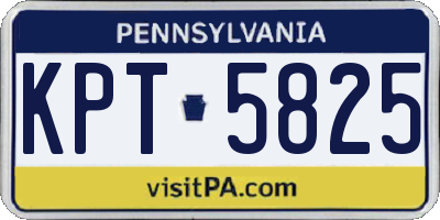 PA license plate KPT5825