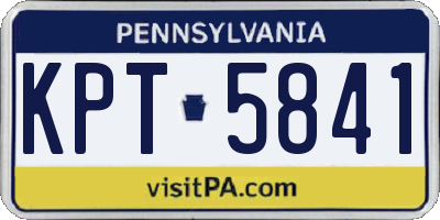 PA license plate KPT5841
