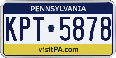 PA license plate KPT5878