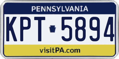 PA license plate KPT5894