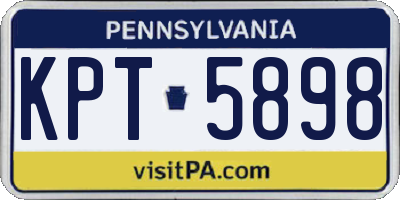 PA license plate KPT5898