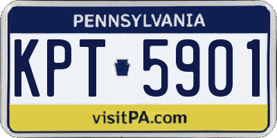 PA license plate KPT5901