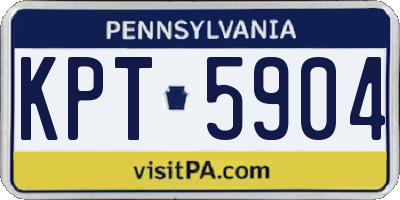 PA license plate KPT5904