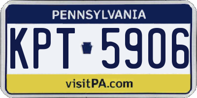 PA license plate KPT5906