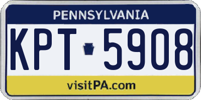 PA license plate KPT5908