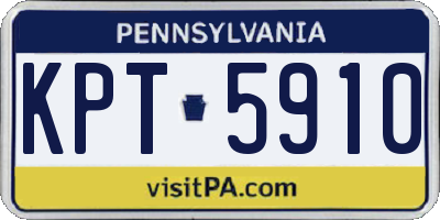 PA license plate KPT5910
