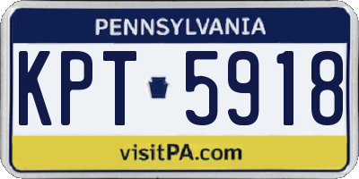 PA license plate KPT5918