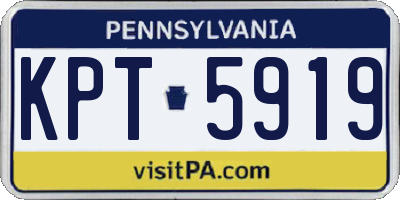 PA license plate KPT5919