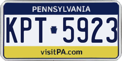 PA license plate KPT5923