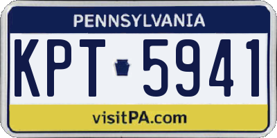 PA license plate KPT5941