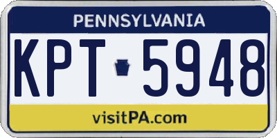 PA license plate KPT5948