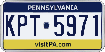 PA license plate KPT5971