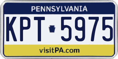 PA license plate KPT5975