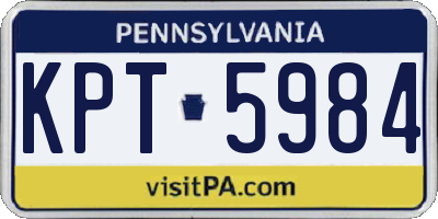 PA license plate KPT5984