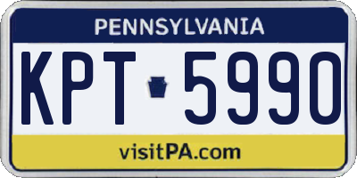 PA license plate KPT5990