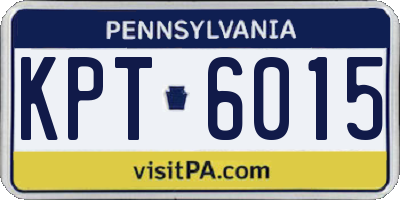 PA license plate KPT6015