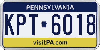 PA license plate KPT6018