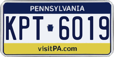 PA license plate KPT6019