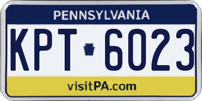 PA license plate KPT6023