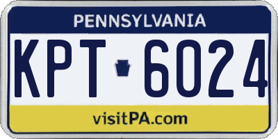 PA license plate KPT6024