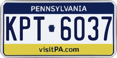 PA license plate KPT6037