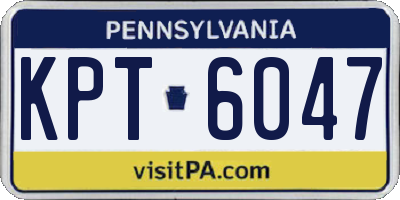 PA license plate KPT6047