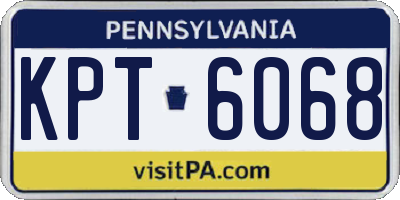 PA license plate KPT6068