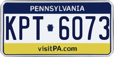 PA license plate KPT6073