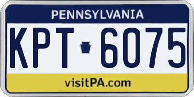 PA license plate KPT6075