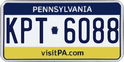 PA license plate KPT6088