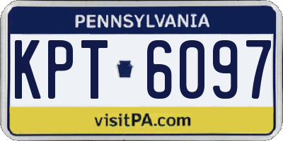 PA license plate KPT6097