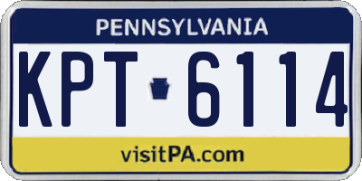 PA license plate KPT6114