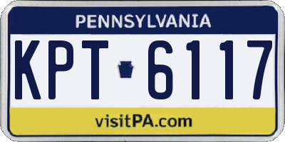 PA license plate KPT6117