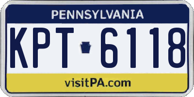 PA license plate KPT6118