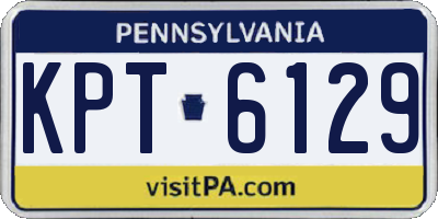 PA license plate KPT6129