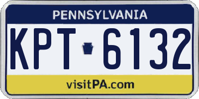 PA license plate KPT6132