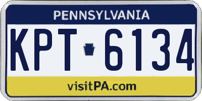 PA license plate KPT6134