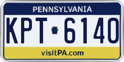 PA license plate KPT6140
